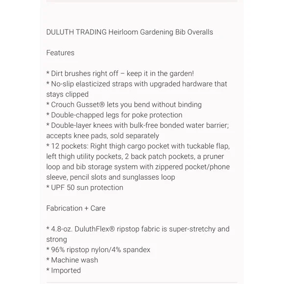 Duluth Trading Co Heir-loom Overalls Womens 3Xx31 Fir Green Gardening Bibs - Picture 16 of 16